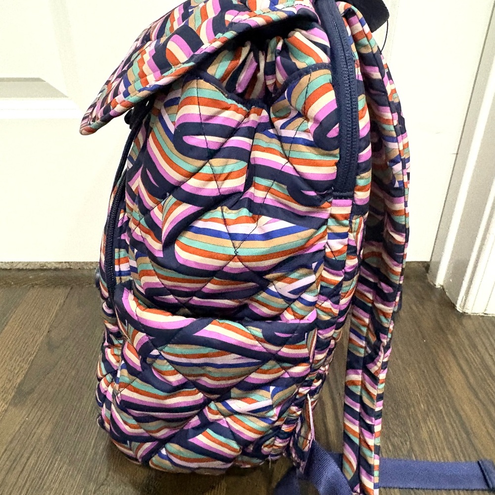 Vera Bradley Quilted Drawstring Backpack - Picture 3 of 5